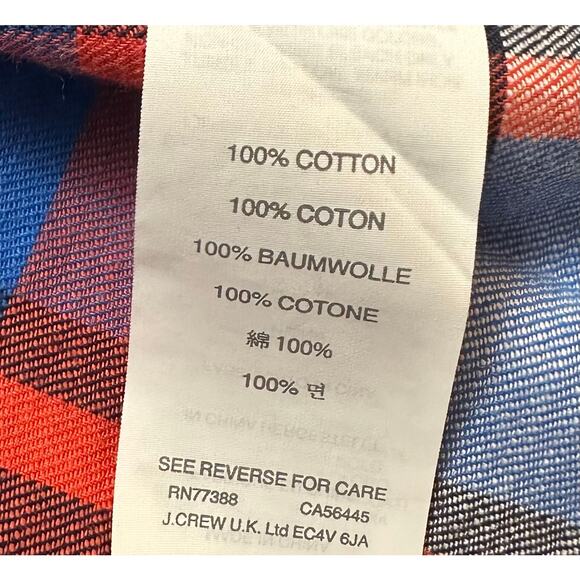 J. Crew Boy Shirt in Pacey Plaid Flannel C9828 Size 00 - Picture 13 of 14